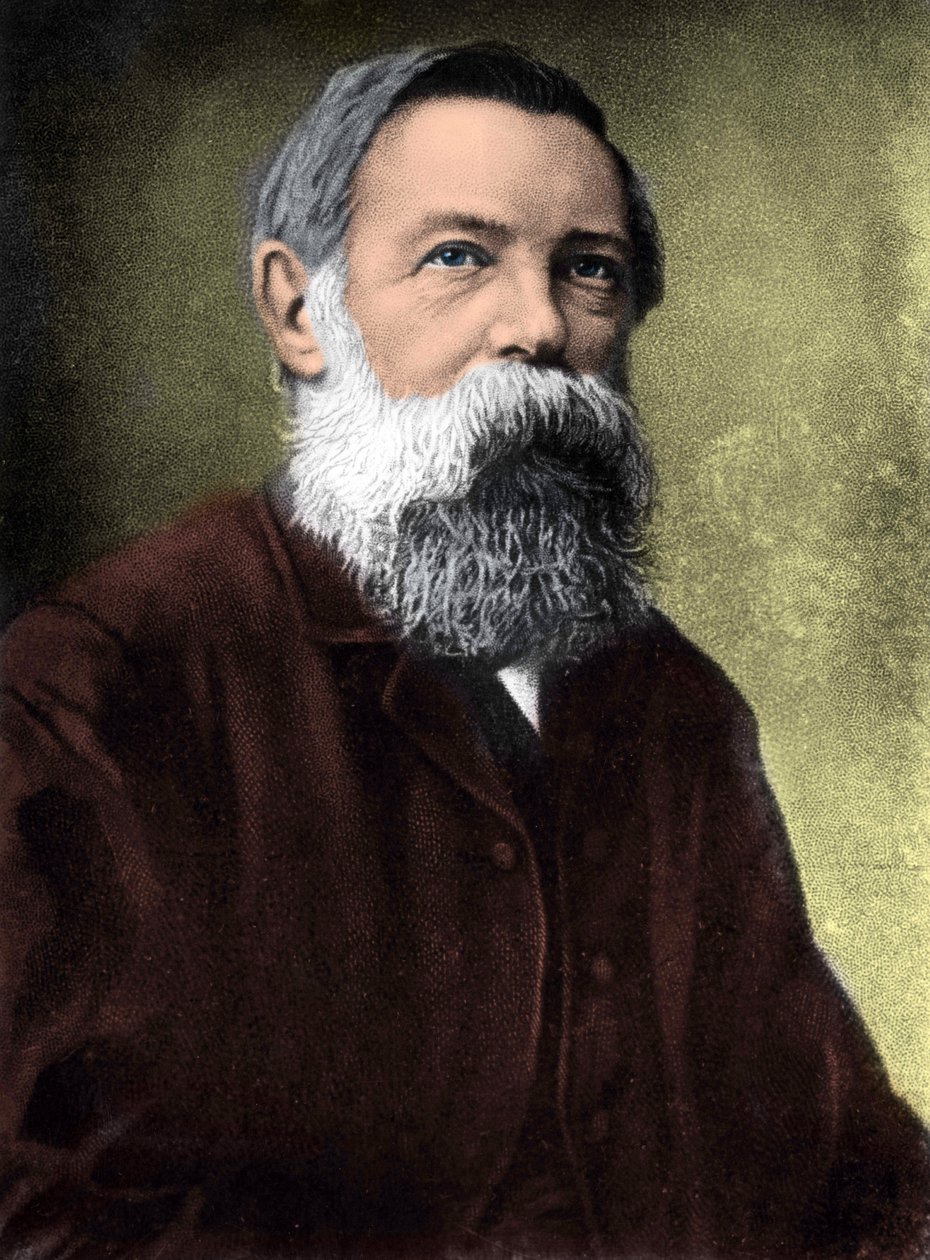 portræt af Friedrich Engels (1820-1895), tysk socialistisk teoretiker og politiker. af Unknown artist