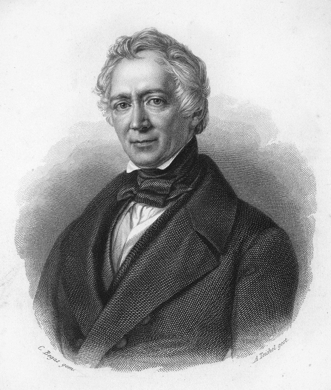 portræt af Friedrich von Raumer. Tysk historiker fra det 19. århundrede. af Unknown artist