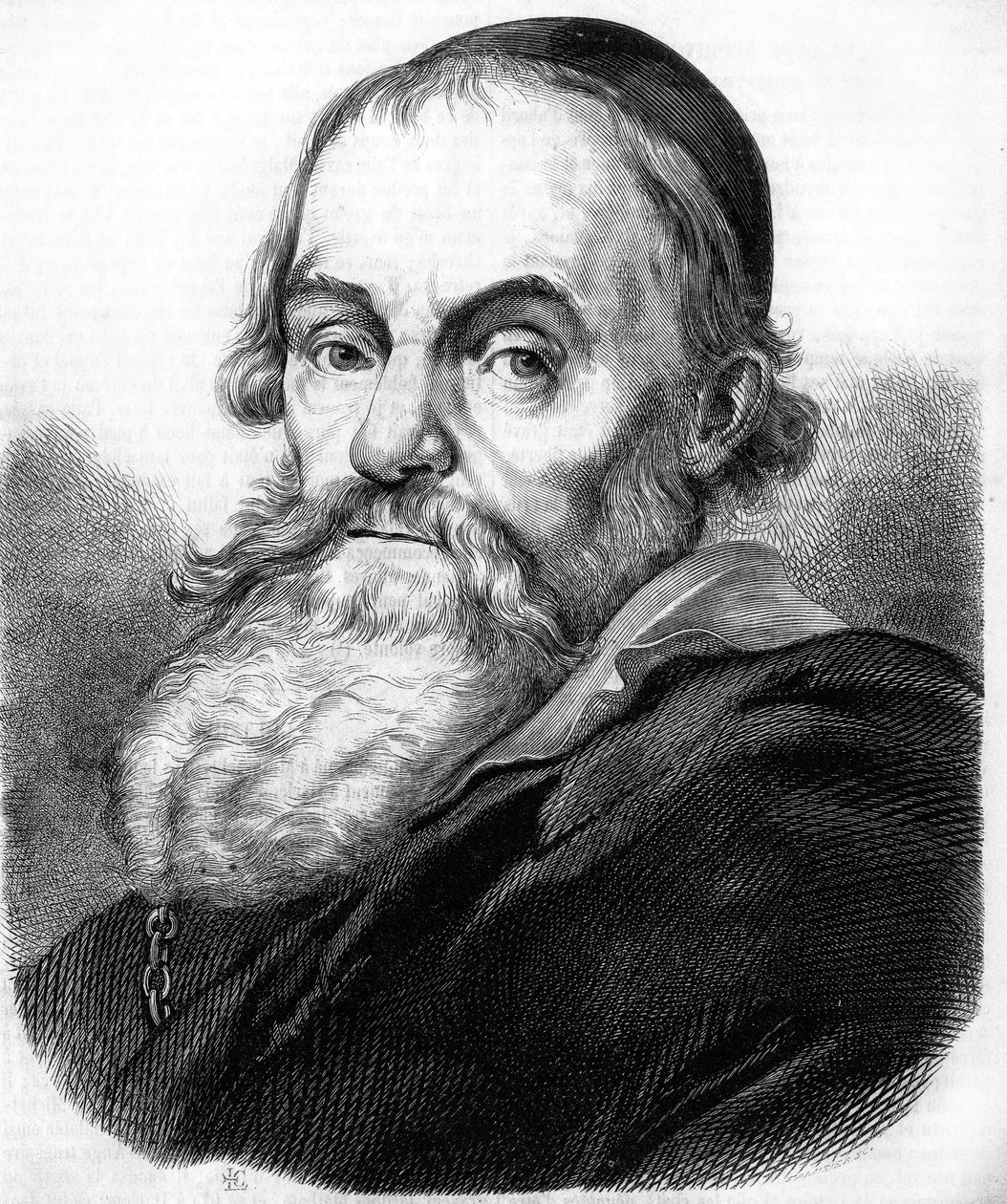 portræt af Hendrick Goltzius. Hollandsk maler og gravør (M¿hlbracht af Unknown artist