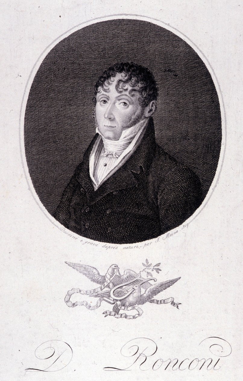portræt af den italienske tenor Domenico RONCONI af Unknown artist