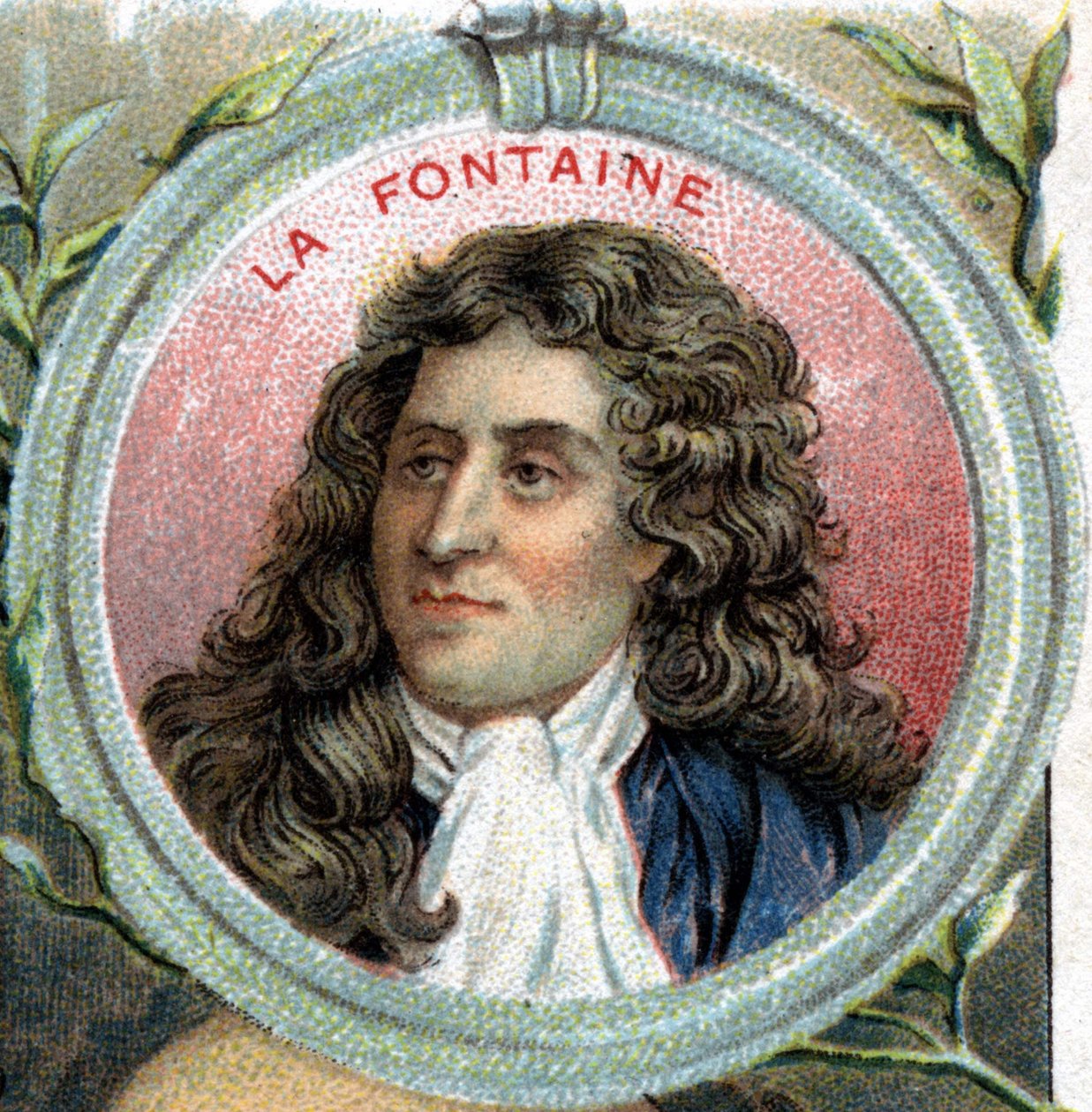portræt af Jean de La Fontaine. Fransk forfatter (1621 1695). af Unknown artist