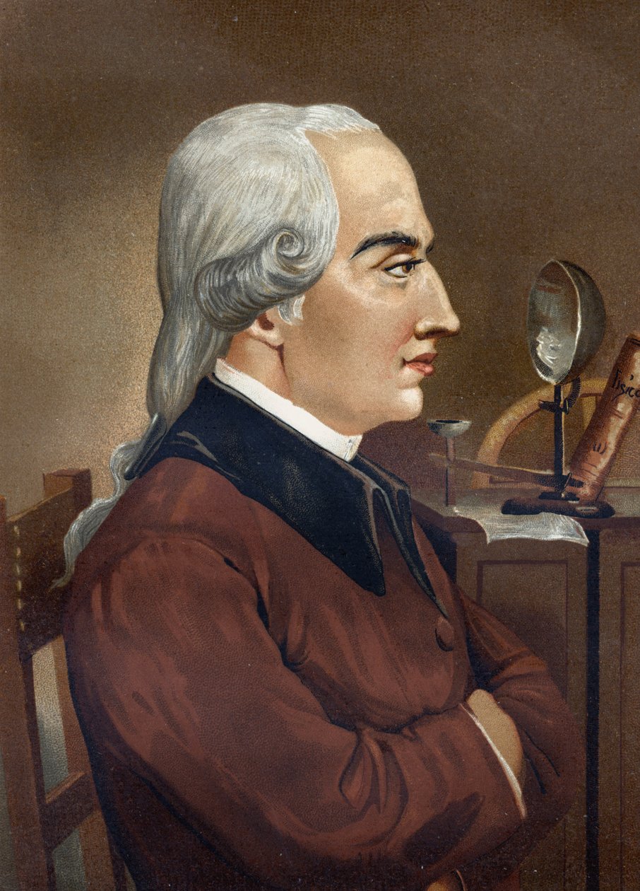portræt af Joseph Black. Skotsk fysiker og kemiker (Bordeaux af Unknown artist