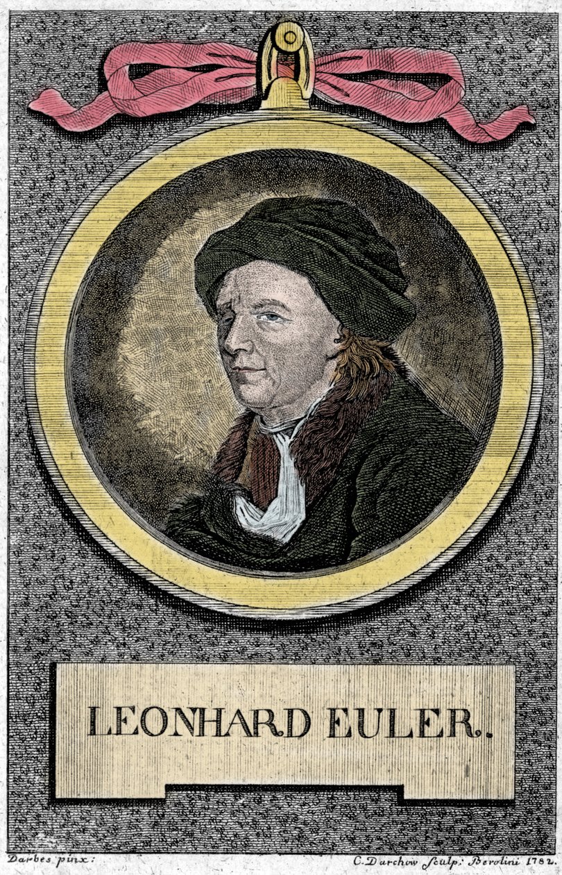 portræt af Leonhard Euler. schweizisk matematiker (1707 -1783). af Unknown artist