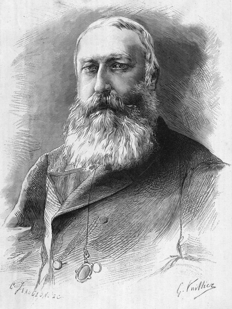 portræt af Leopold II (1835 til 1909). Konge af belgierne (1865-1909). af Unknown artist