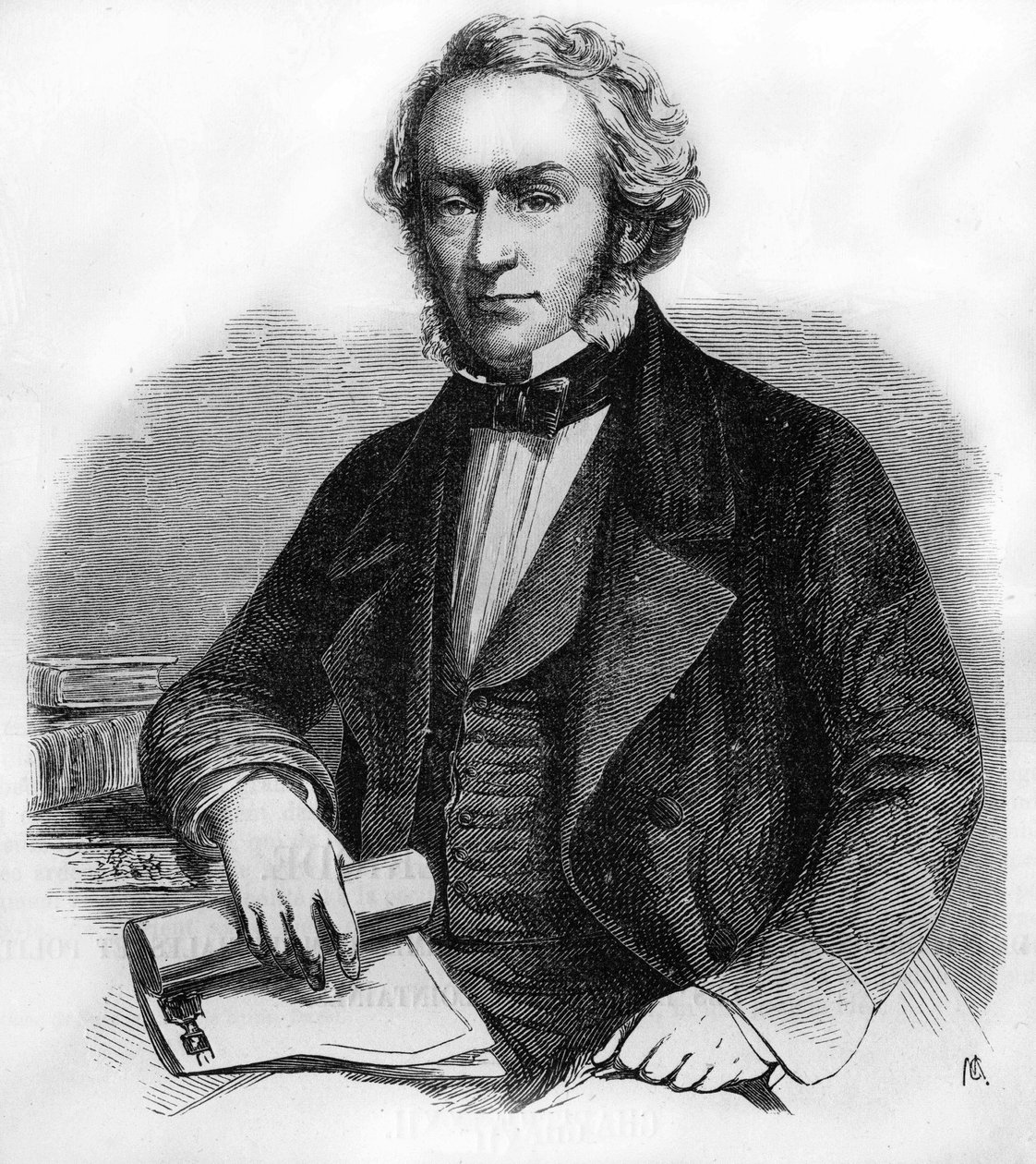 portræt af Richard Cobden. Britisk økonom og politiker (1804 til 1865). Stik fra 1866. af Unknown artist