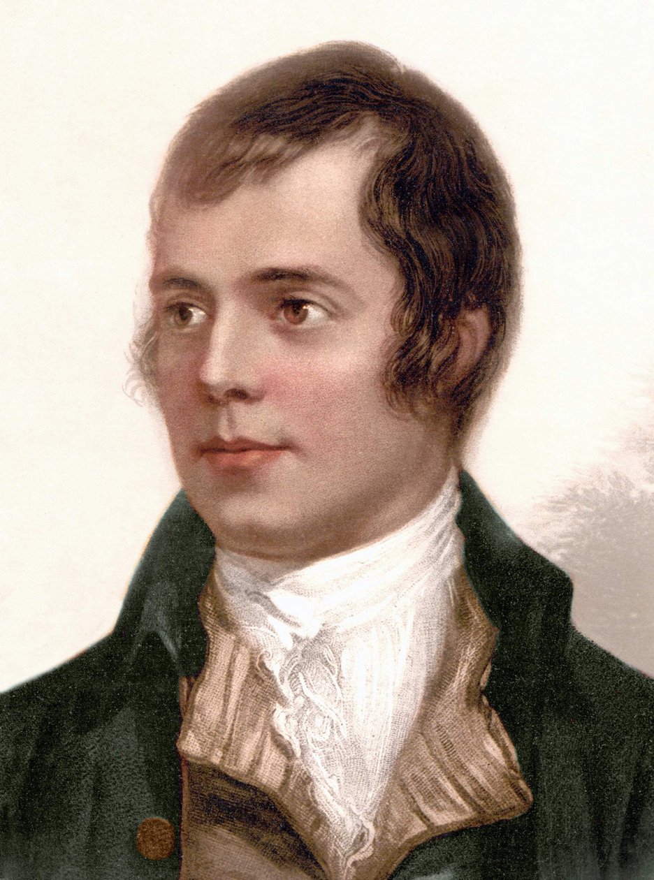 portræt af Robert Burns. Skotsk digter (1759 til 1796). af Unknown artist