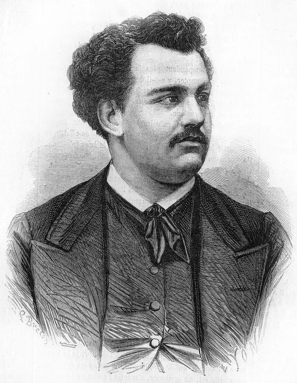 portræt af Victor Noir (1848-1870), fransk journalist. af Unknown artist