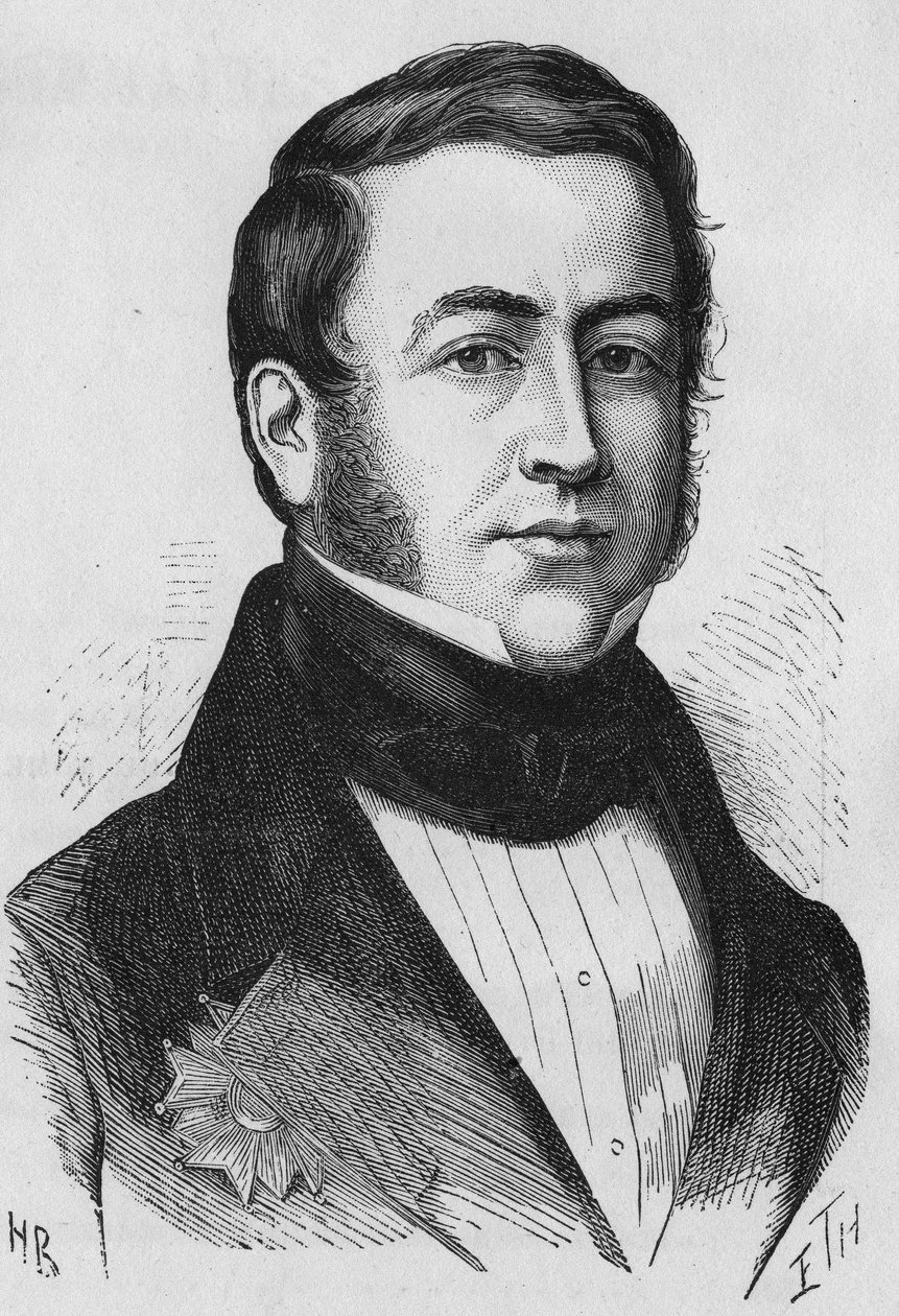 portræt af greven af MONTALIVET, indenrigsminister i 1832. af Unknown artist