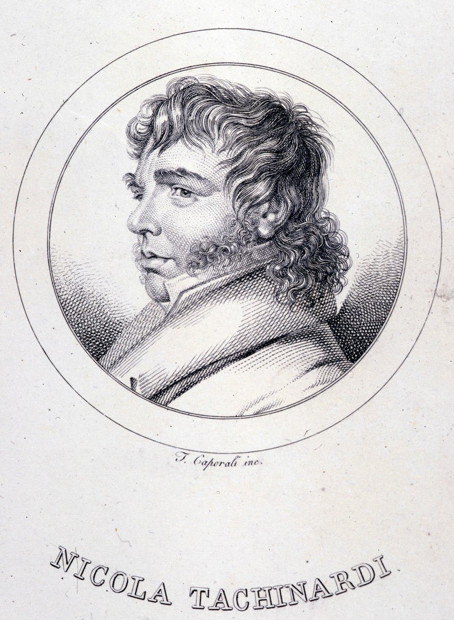 portræt af den italienske tenor Tachinardi (Nicola Tacchinardi) (Livorno af Unknown artist