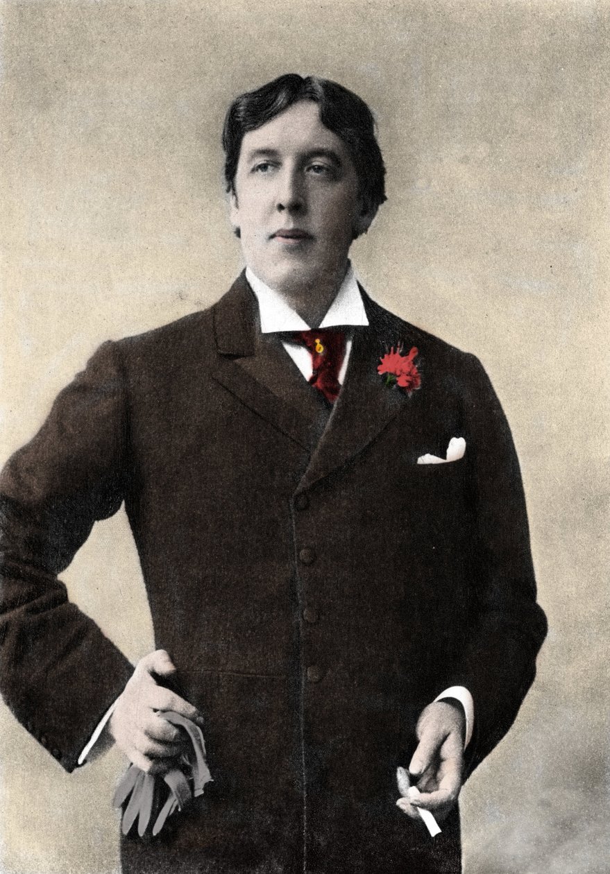 portræt af forfatteren Oscar Wilde. 1800-tals fotografi af Unknown artist