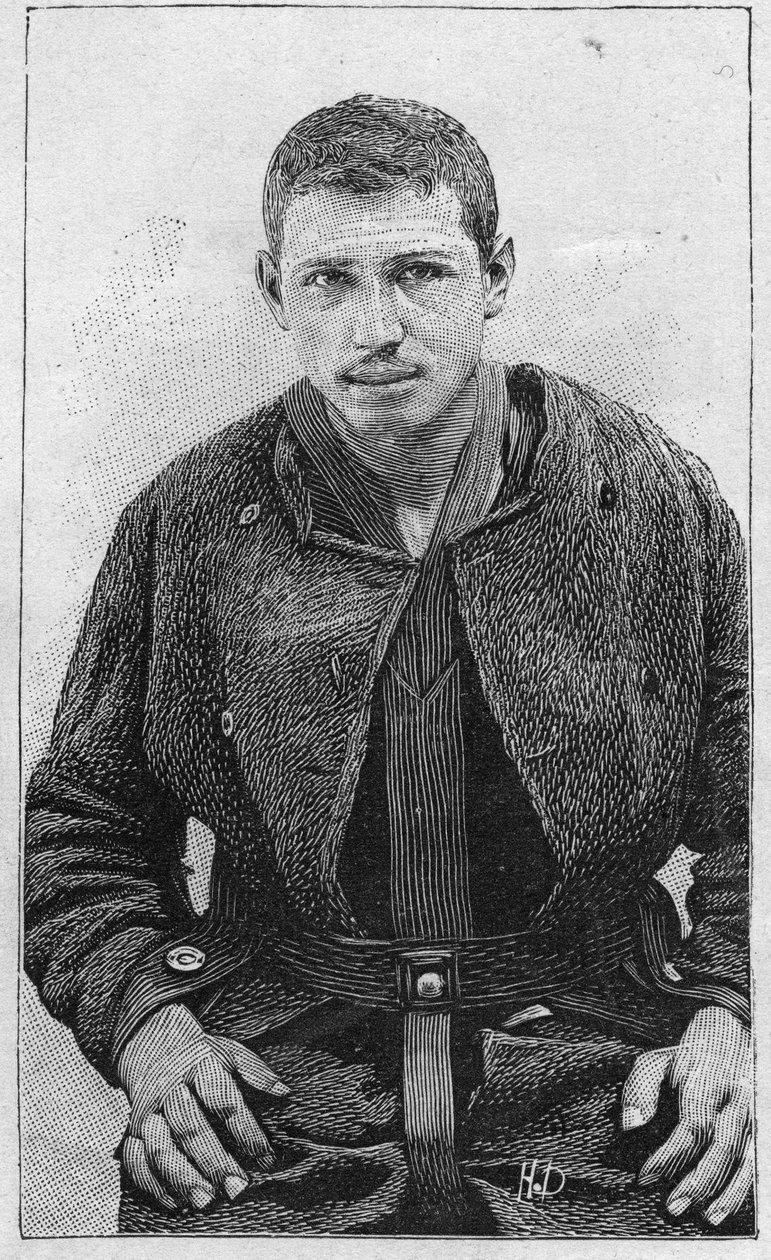 den anarkistiske Caserio Santo-morder på præsident Sadi Carnot (1837-1894). af Unknown artist