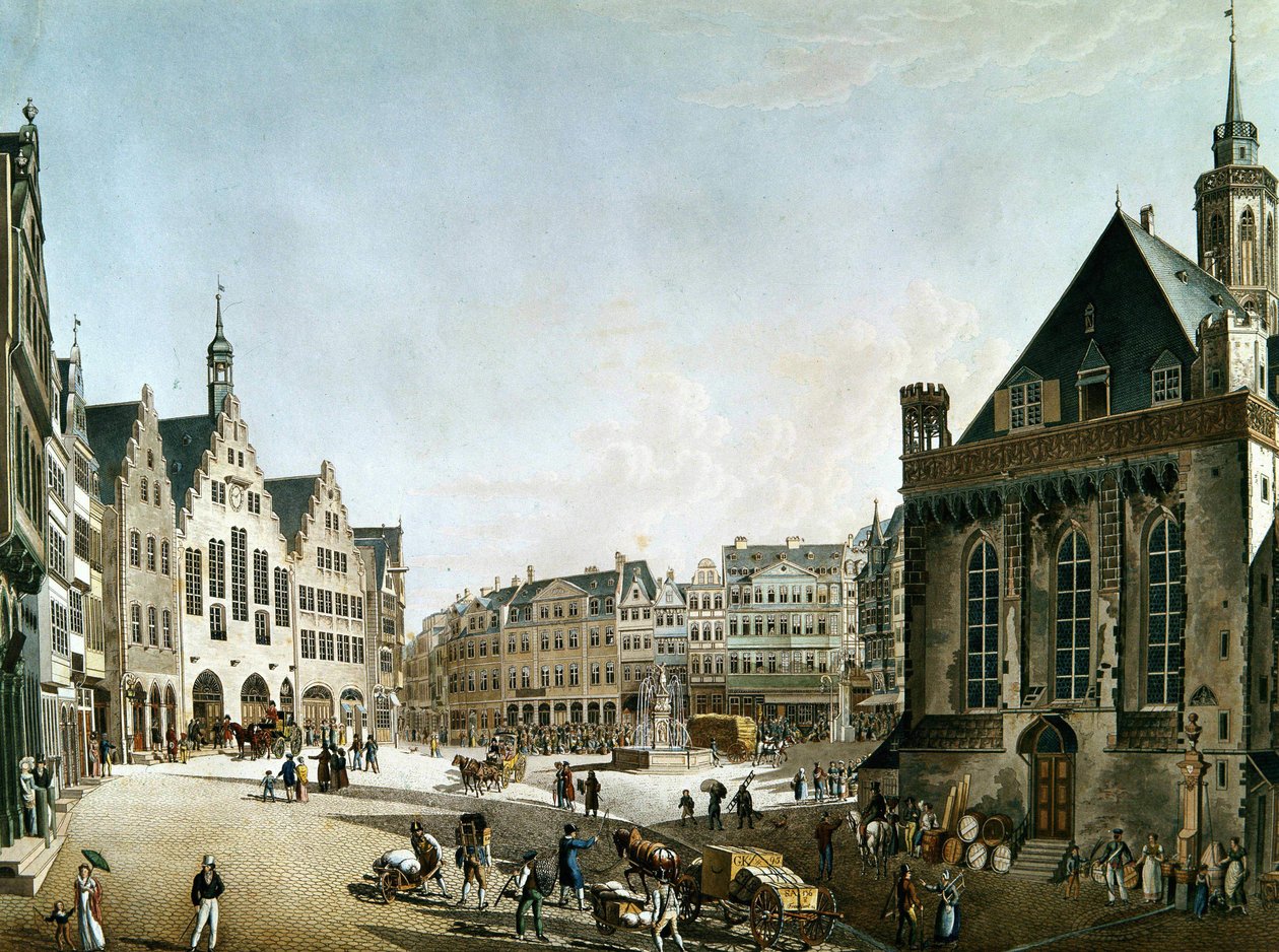 byen Frankfurt am Main i begyndelsen af det 19. århundrede. af Unknown artist