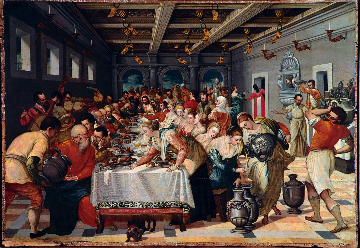 brylluppet af Cana Karaktererne er vetus i det venetianske af Unknown artist