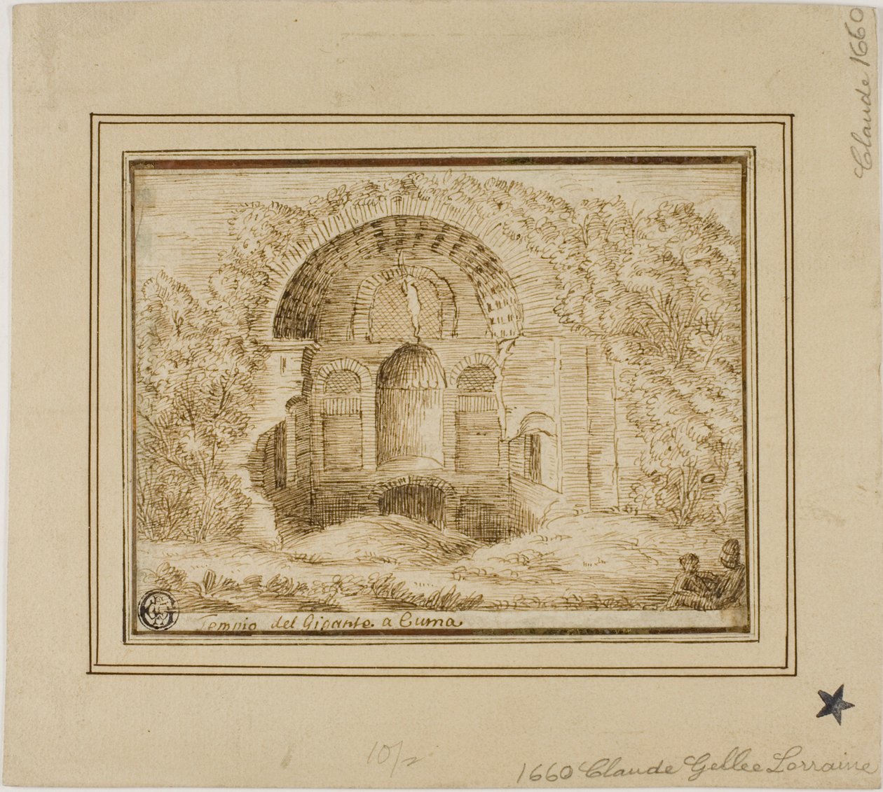 Kæmpens tempel ved Cumae af Unknown Italian