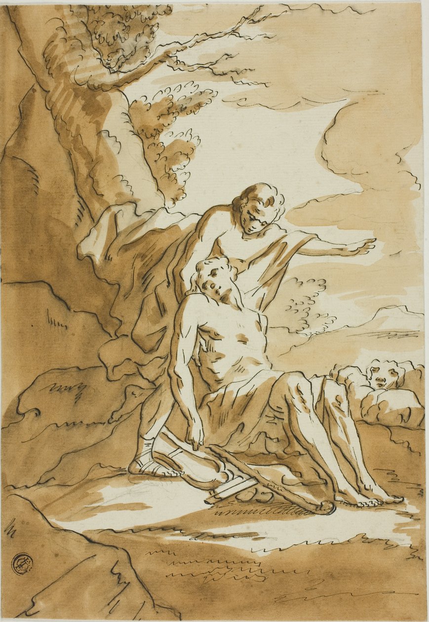 Den barmhjertige samaritaner af Unknown Italian