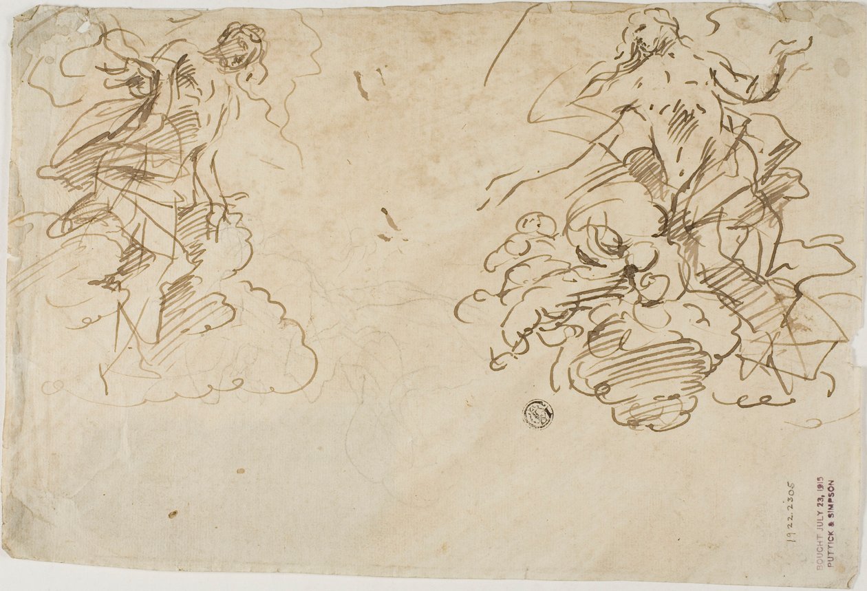 To figurer i skyer af Unknown Italian