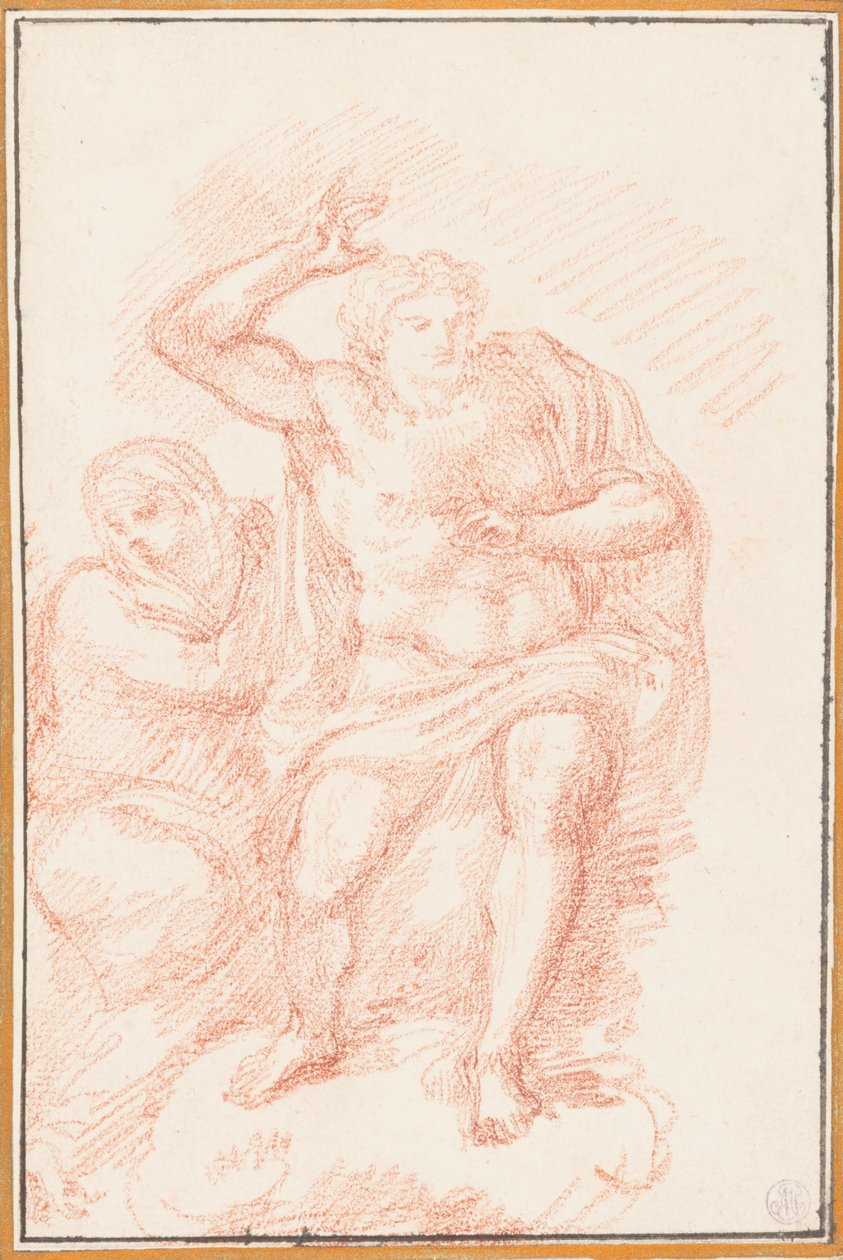 Tegning, Kristus og Maria fra den sidste dom, ca. 1759-70 af Unknown artistUnknown artist