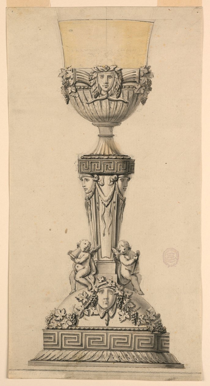 Tegning, design til en kalk, 1800-1830 af Unknown artistUnknown artist