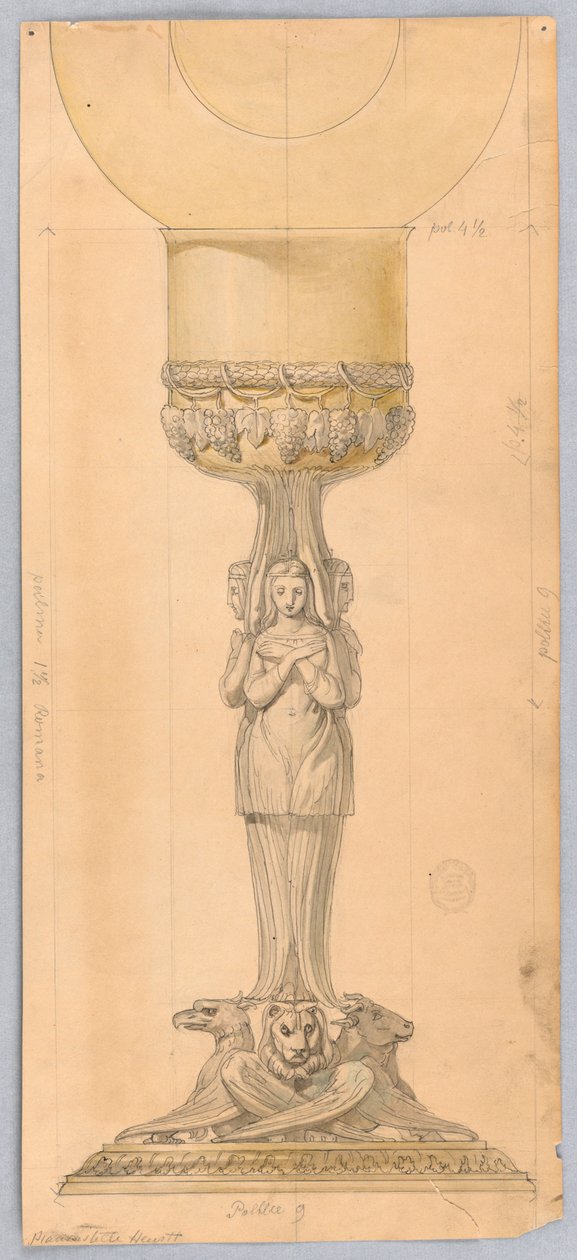 Tegning, Design til en kalk, 1825-1850 af Unknown artistUnknown artist