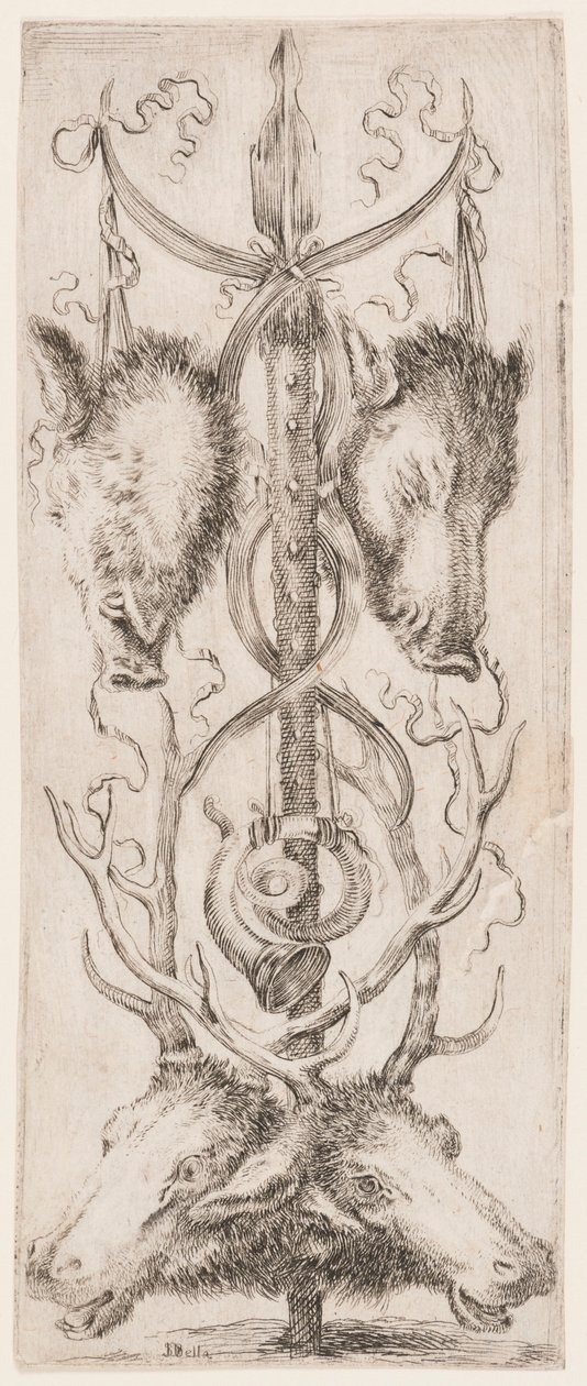 Tryk, Ornamenter eller grotesker (Grotesk ornament), ca. 1653 af Unknown artistUnknown artist