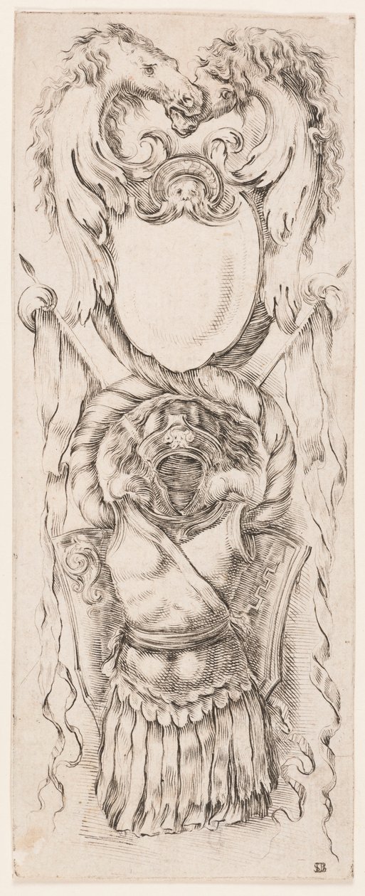 Tryk, Ornamenter eller grotesker (Grotesk ornament), ca. 1653 af Unknown artistUnknown artist