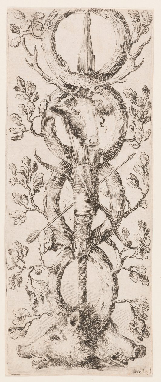 Tryk, Ornamenter eller grotesker (Grotesk ornament), ca. 1653 af Unknown artistUnknown artist