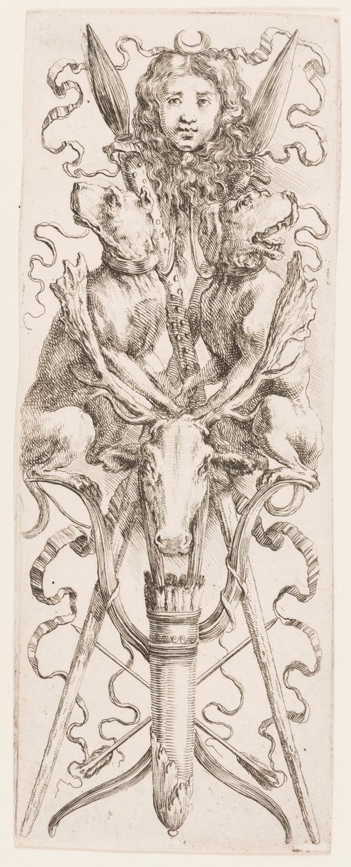 Tryk, Ornamenter eller grotesker (Grotesk ornament), ca. 1653 af Unknown artistUnknown artist