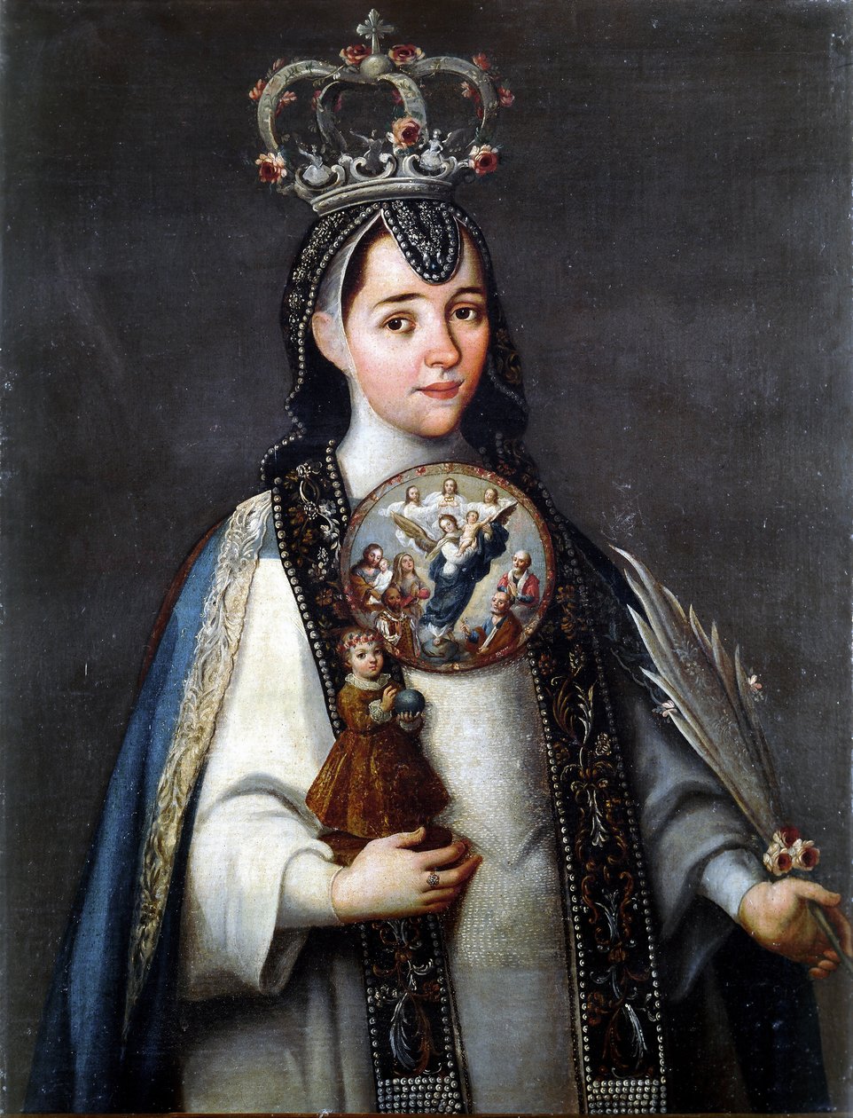 Spansk: Monja concepcionista Nun Conceptionist nonne af Unknown artistUnknown artist