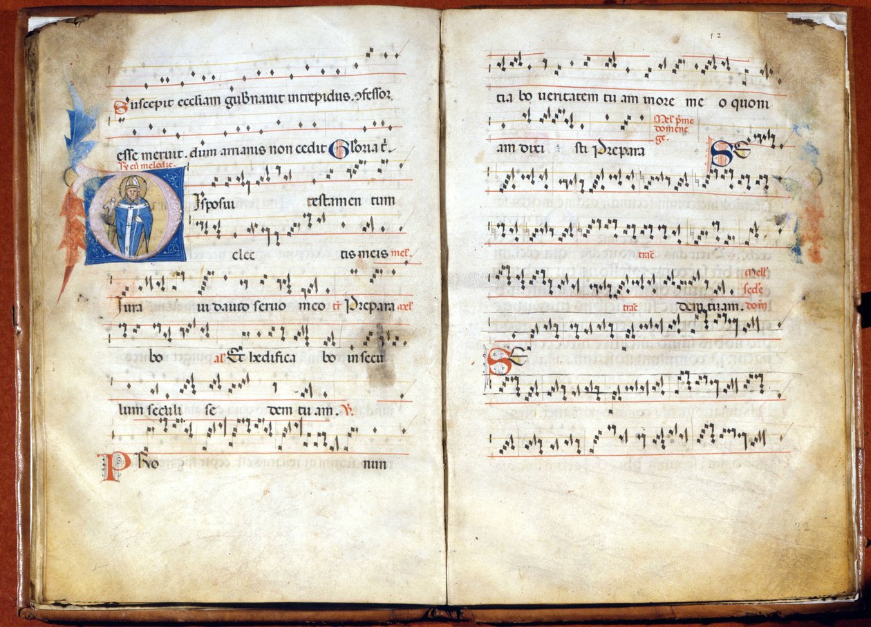 Missal fra det 14. århundrede af ambrosisk liturgi. Arkiv for kapitlet i St. Ambrose, Milano af Unknown artist