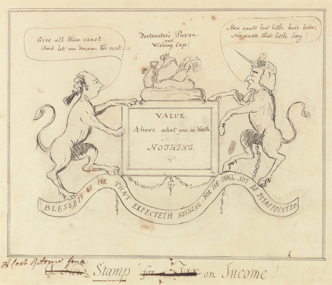Et våbenskjold til et stempel på indkomst af Unknown artist