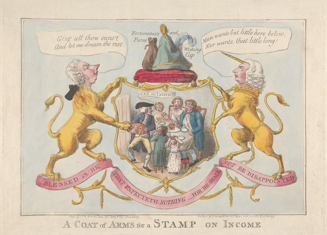 Et våbenskjold til et stempel på indkomst af Unknown artist
