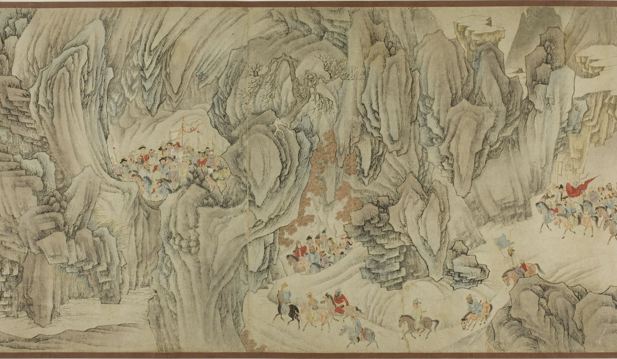 En jagt i de himmelske bjerge af Unknown artist