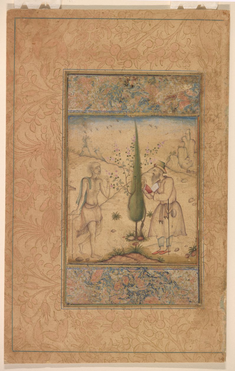 En pilgrim og en asket i samtale af Unknown artist