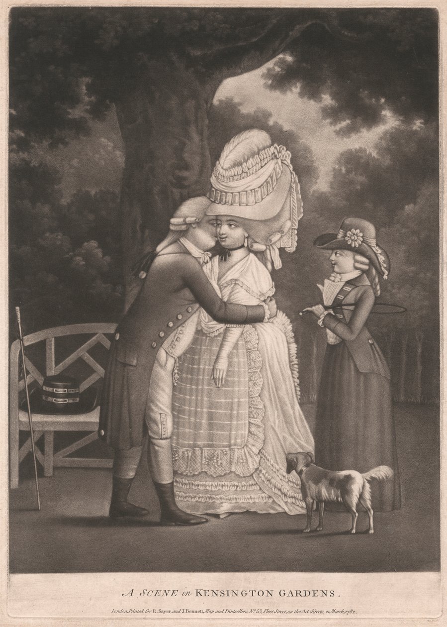 En scene i Kensington Gardens af Unknown artist