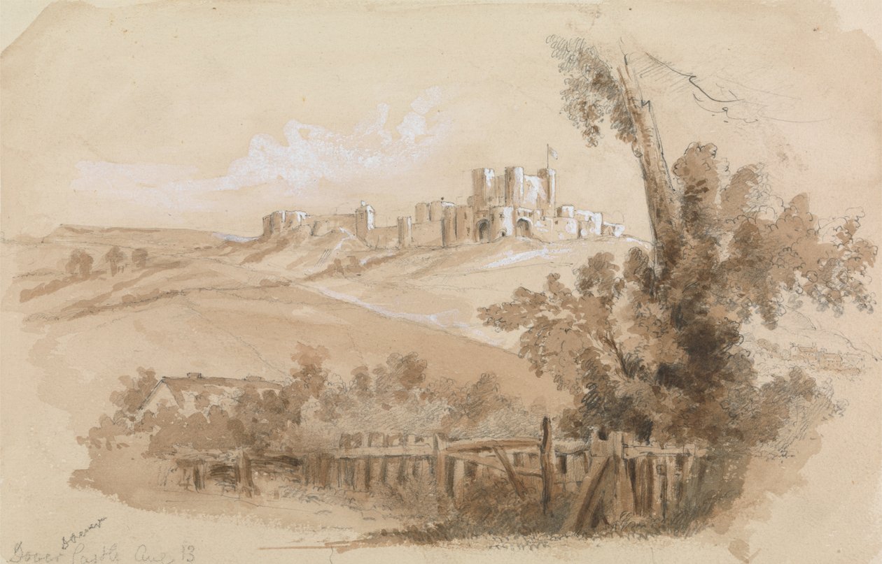 Udsigt over Dover Castle af Unknown artist