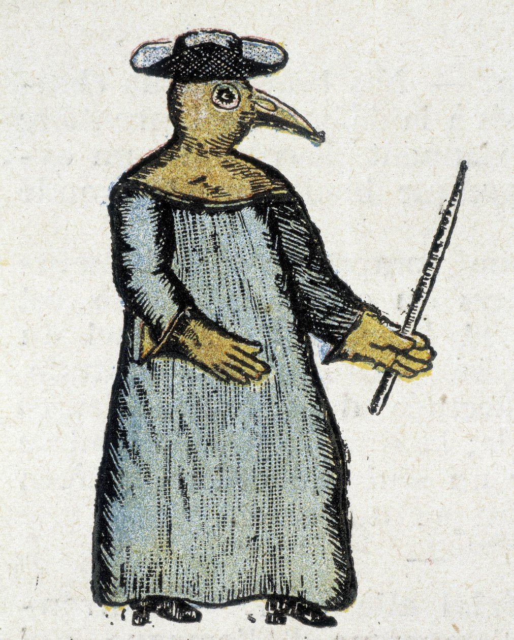 En lægekjole i pesttider af Unknown artist
