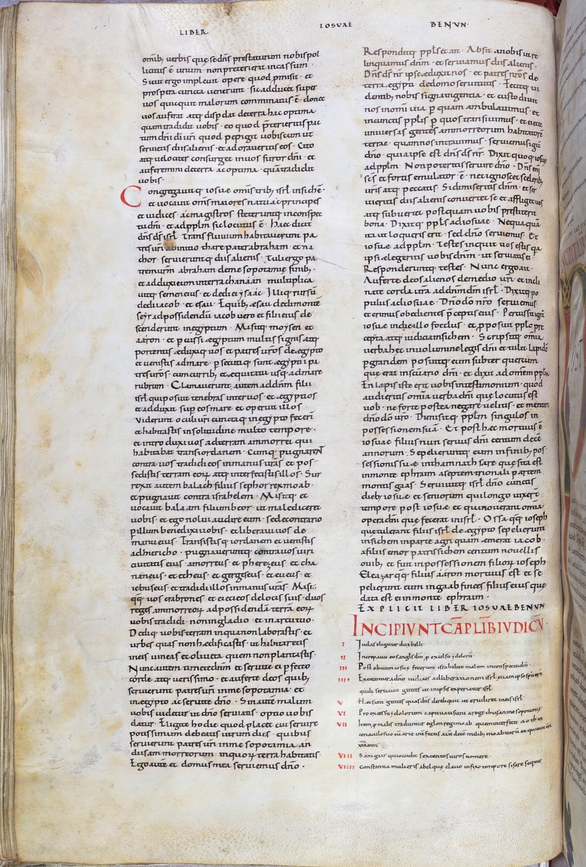 En side fra en bibel fra det 11. århundrede af Unknown artist