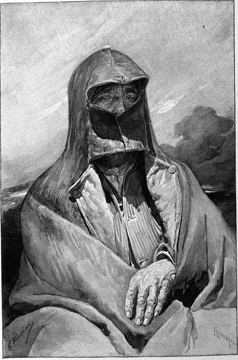 En indbygger i byen Castrogiovanni (nuværende Enna) Sicilien-gravering af det 19. århundrede af Unknown artist