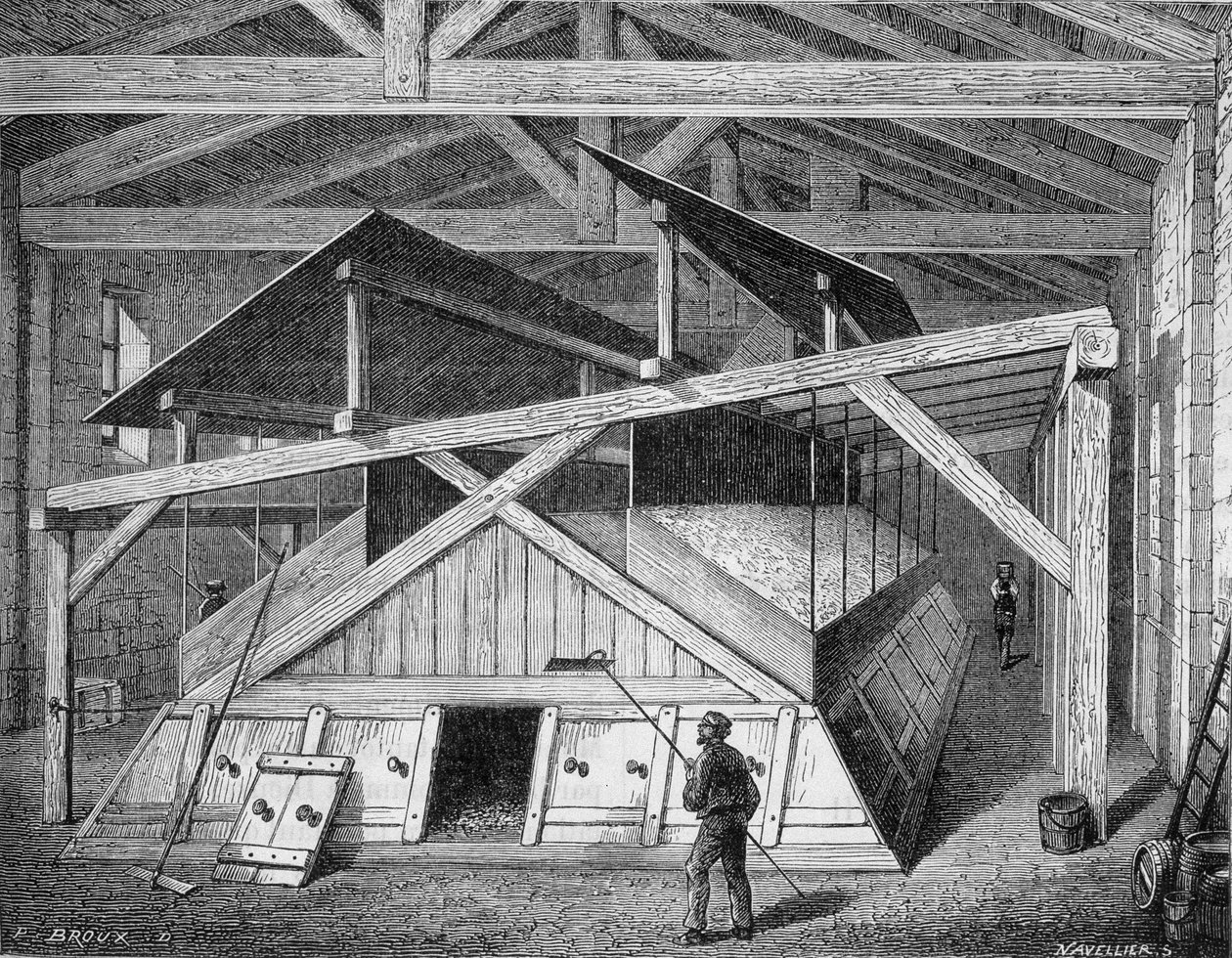 En saltovn i Lorraine. I ""Marvels of industry"" af Louis Figuier. af Unknown artist