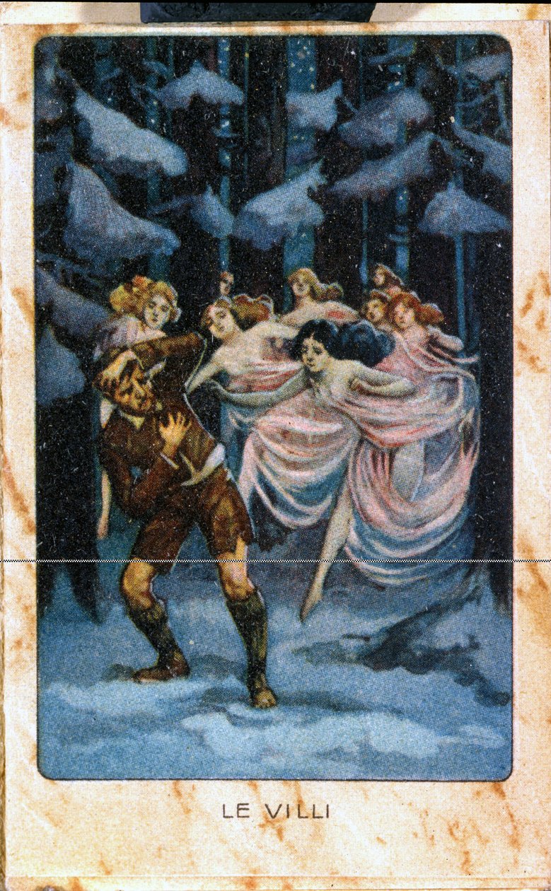 En scene af "" The Villi"", Operaen (1884) i to akter for sang og klaver af Giacomo Puccini (1858 - 1924). af Unknown artist