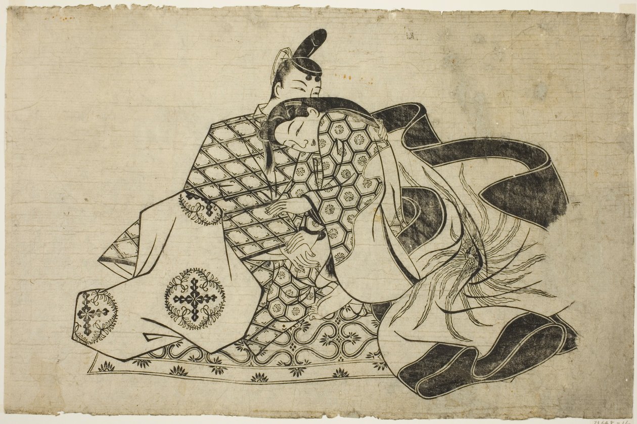 Et ark fra et shunga-album af Unknown artist