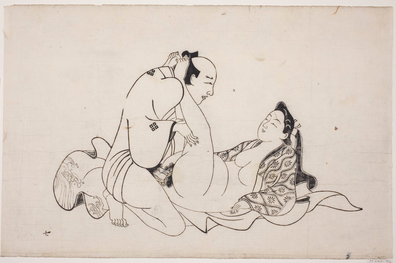 Et ark fra et shunga-album af Unknown artist