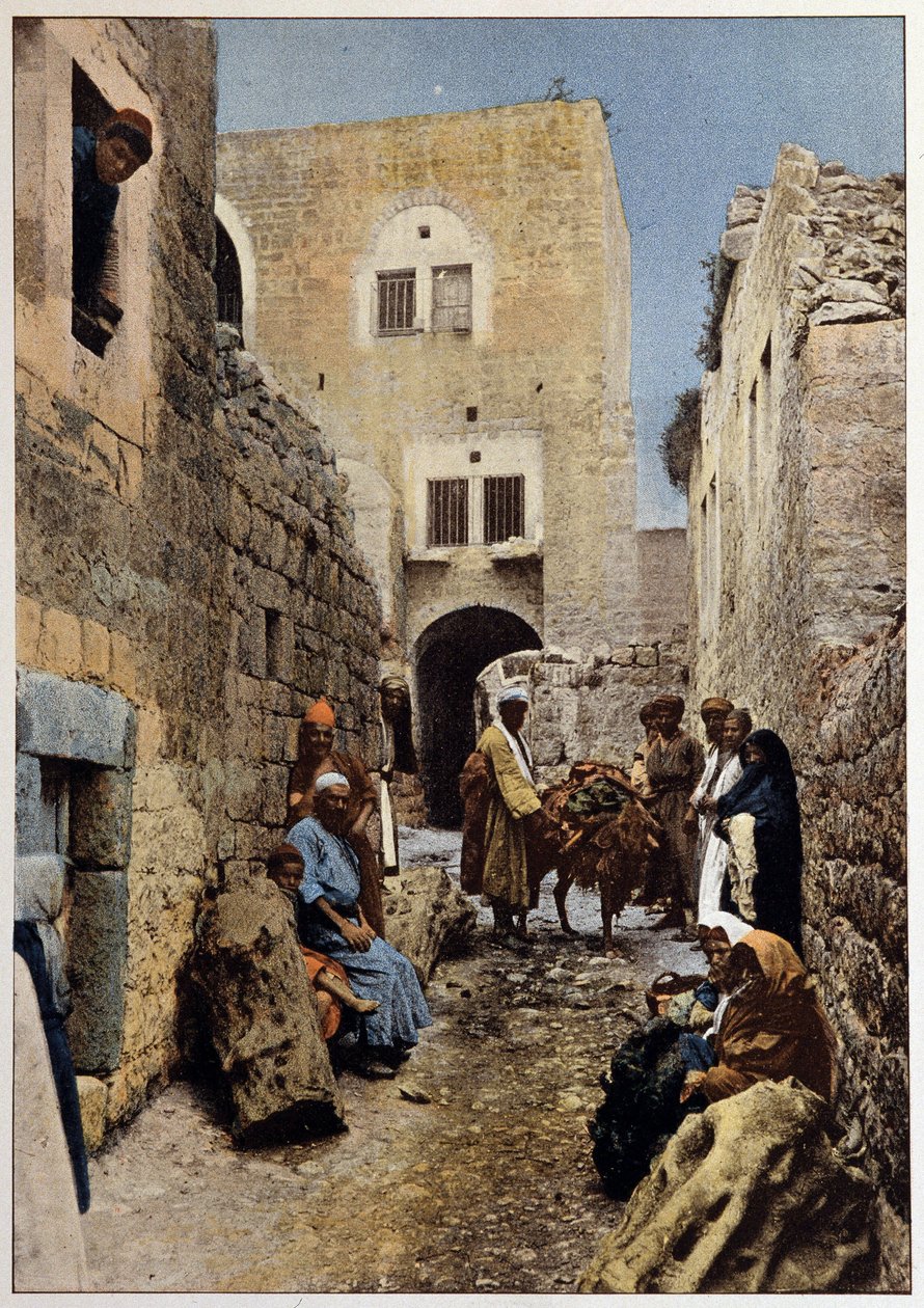 En gade i Betlehem, slutningen af det 19. århundrede af Unknown artist