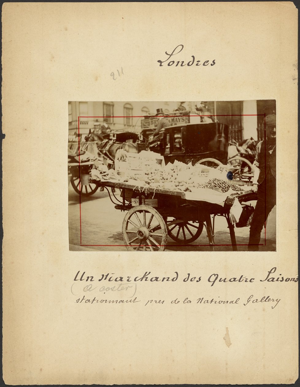 [En sælgers vogn]. af Unknown artist