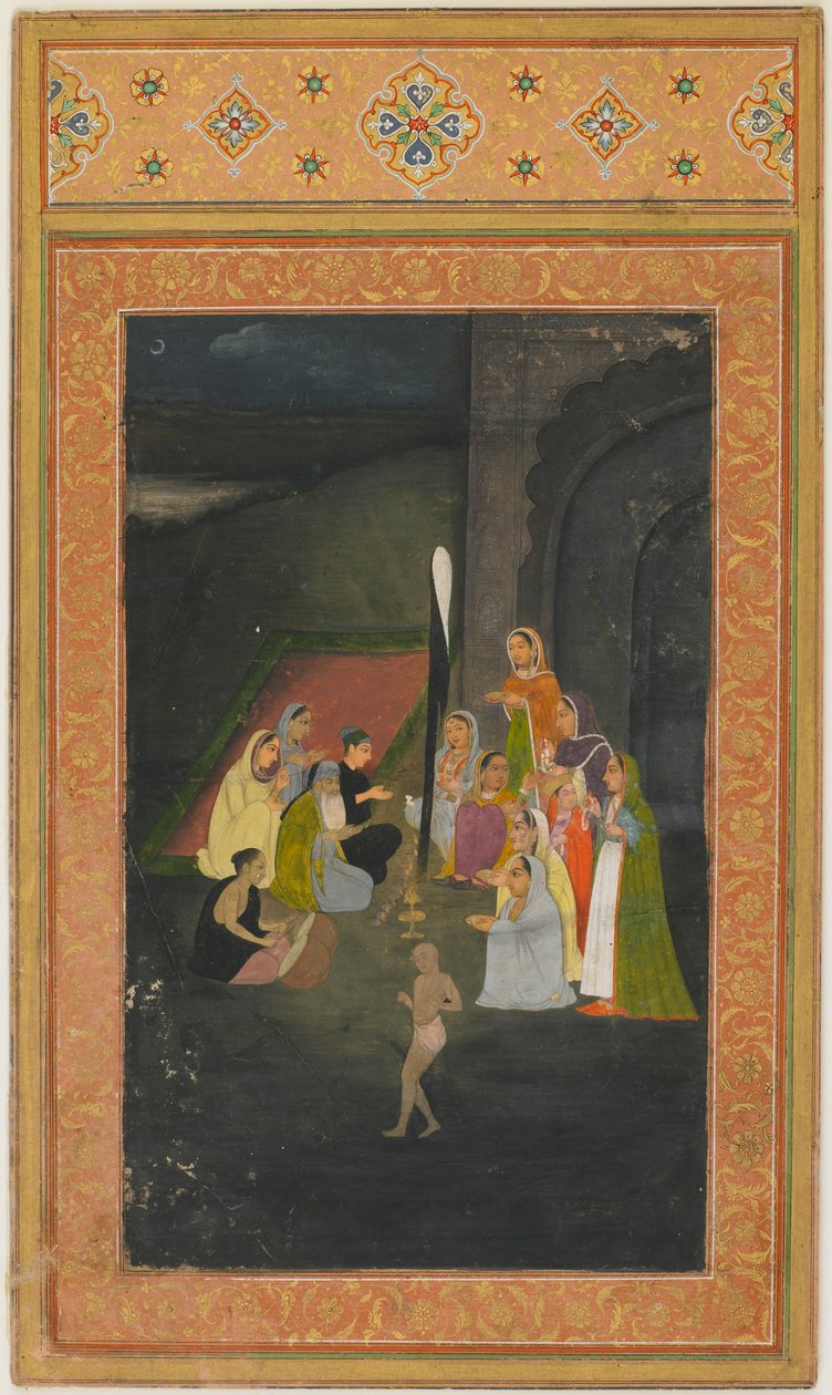 Et besøg om natten hos en mullah af Unknown artist