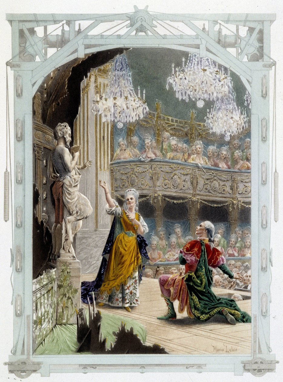 Skuespillere på en teaterscene - i "" En kvinde af kvalitet i århundredet går"" af Unknown artist