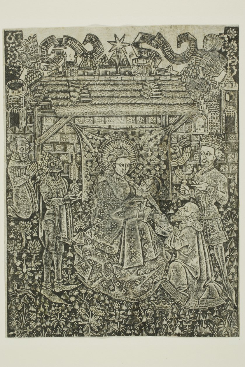 Tilbedelse af de hellige tre konger af Unknown artist