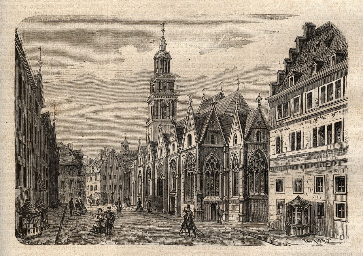 Aegidienkirche (Hannover) Tyskland - Hannover Aegidienkirche, ødelagt under Anden Verdenskrig - Hannover - Aegidienkirche - indgraveret i "" Illustrous People