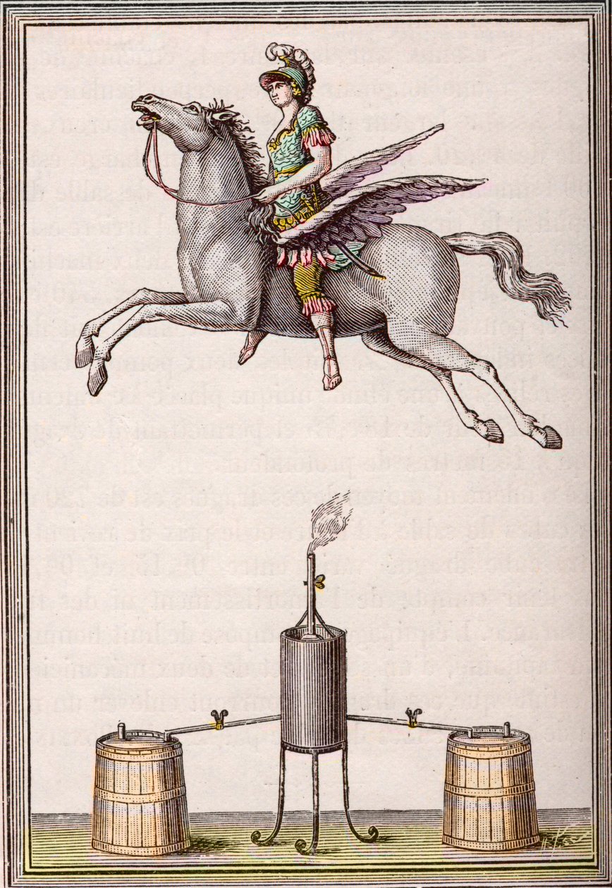 Aerostatisk figur 6 fod 8 tommer lang, 9 fod 6 tommer høj lavet af Enslen-brødrene (Christian Gottfried af Unknown artist