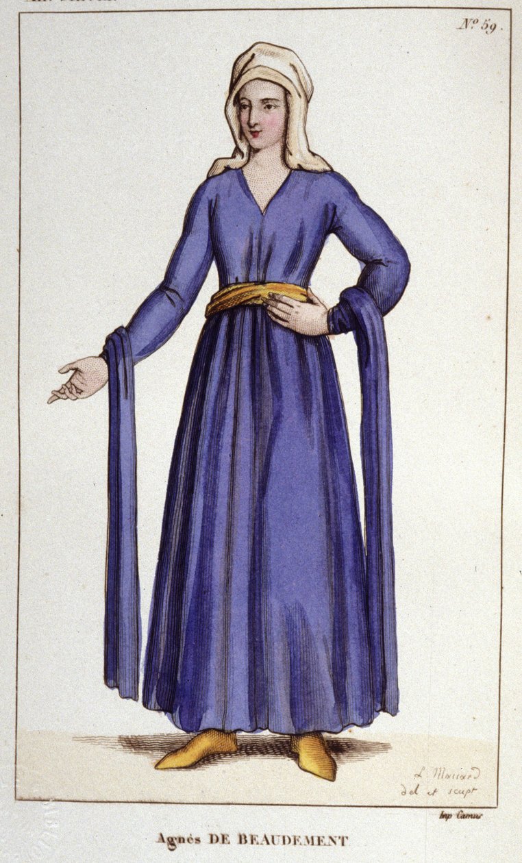 Agnès De Baudement, Dame af Braine (1130-1218). af Unknown artist